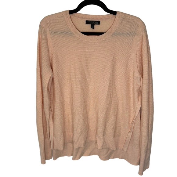 Banana Republic Pima Cotton Cashmere Pink Soft Long Sleeved Shirt Size Large - Picture 1 of 7